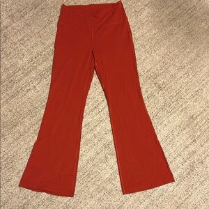 Lululemon rust color groove super high rise flare pants size 10